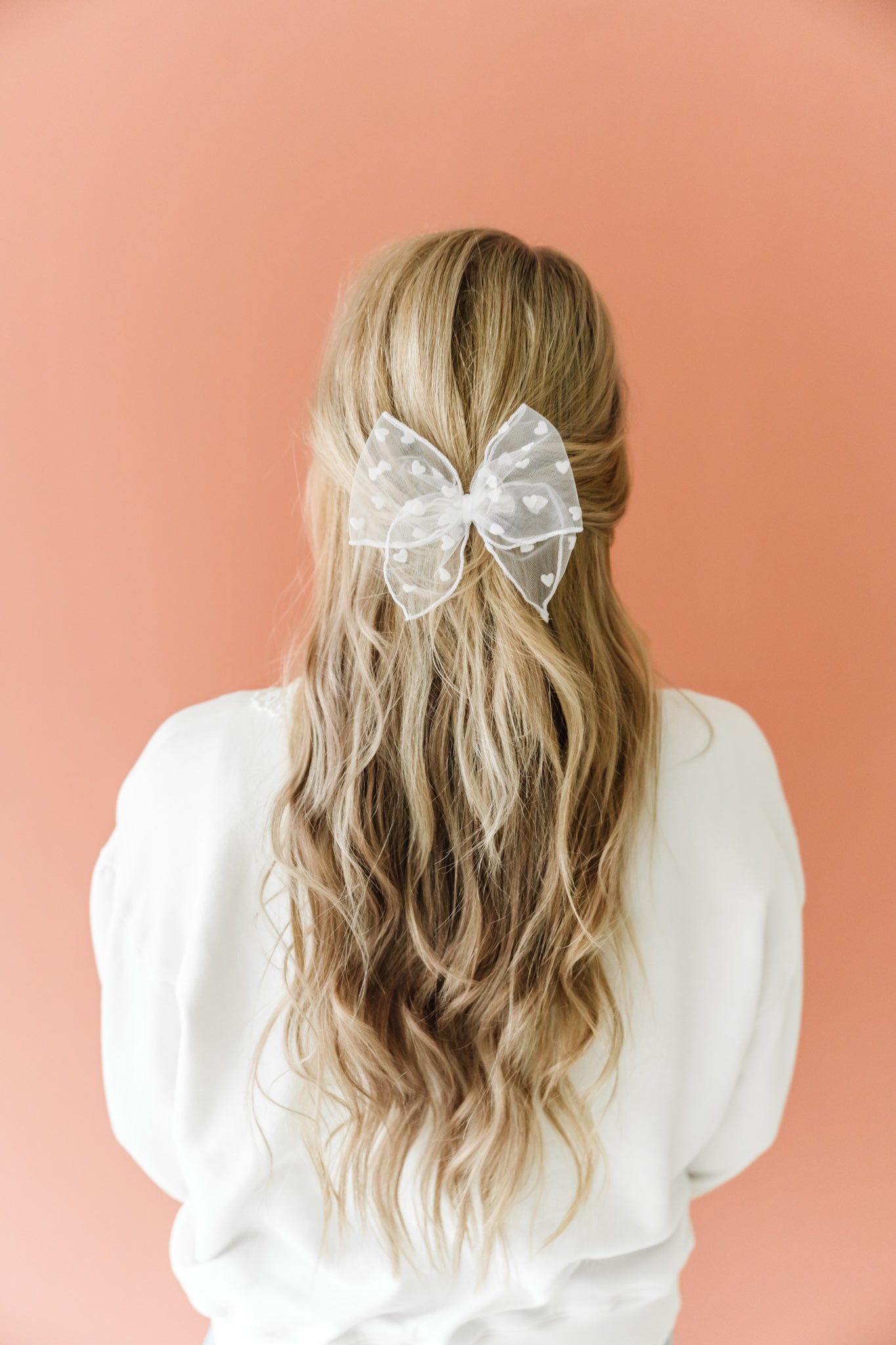 Tulle Hearts-White