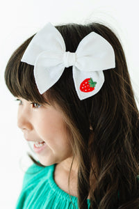 Hand-Embroidered Strawberry