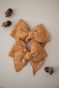 Embroidered Floral-Rust