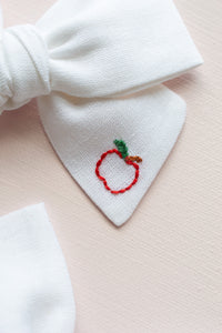 Hand Embroidered Apple