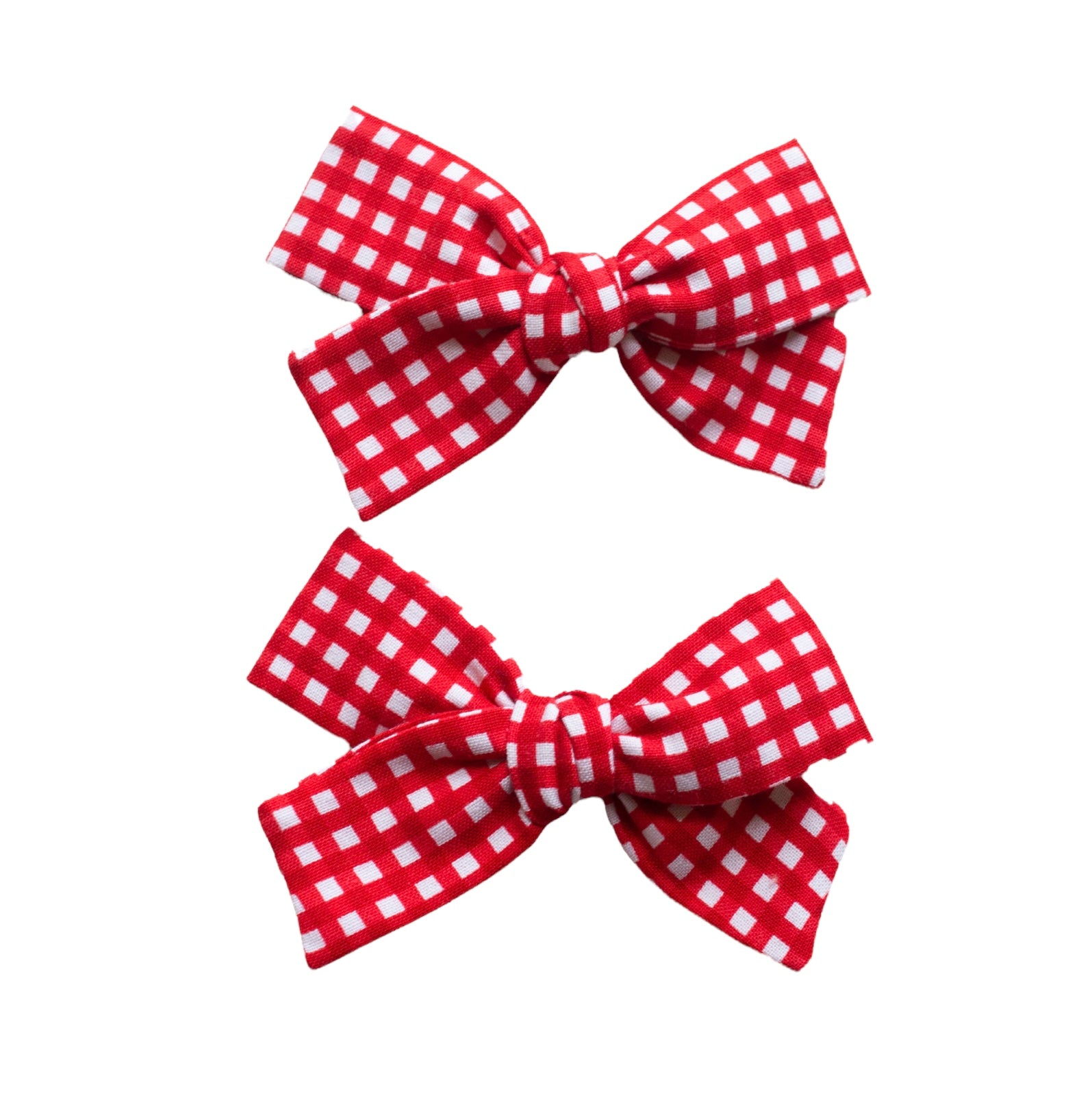 Red Gingham Pigtail Set
