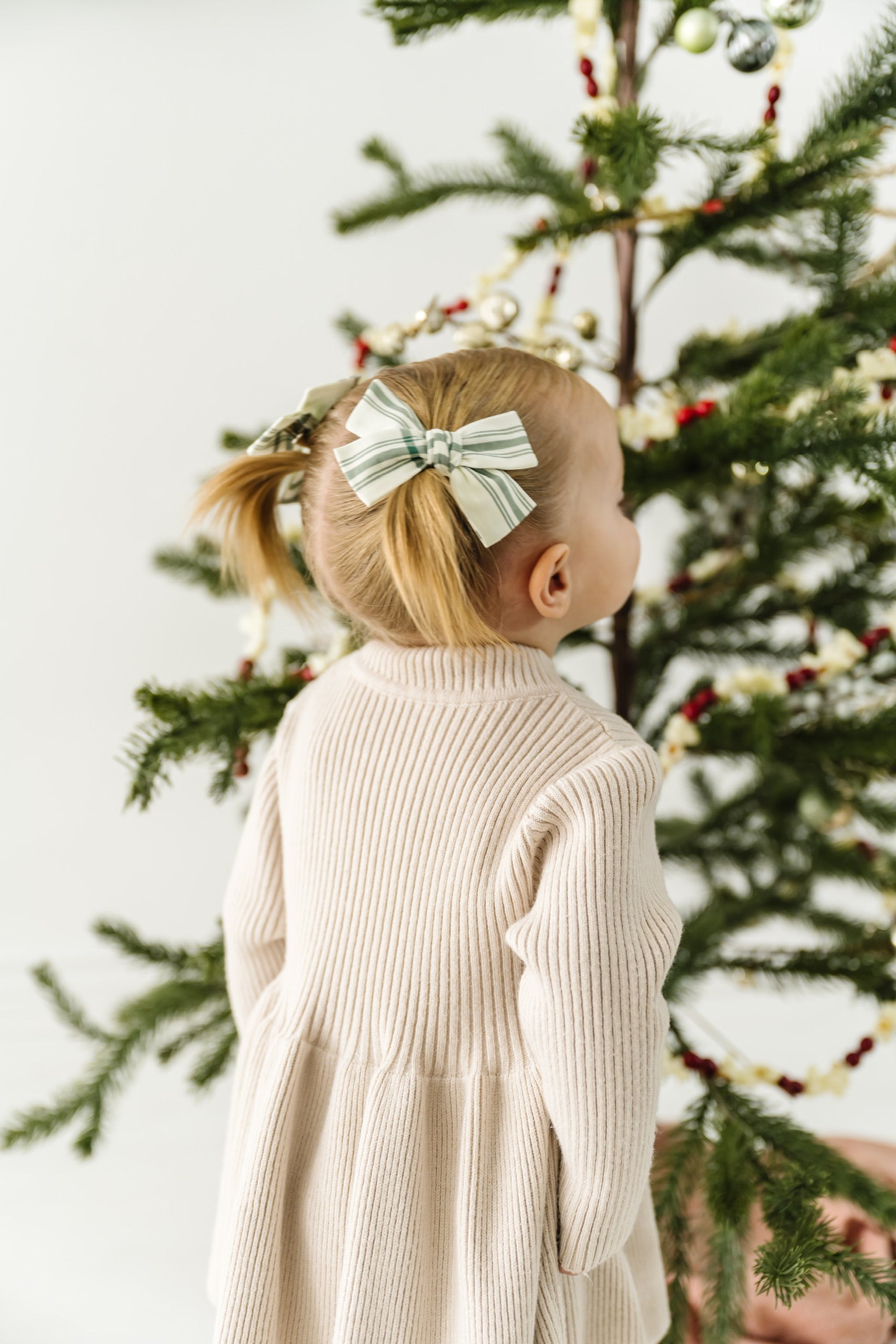 Plaid Ivory Pigtails